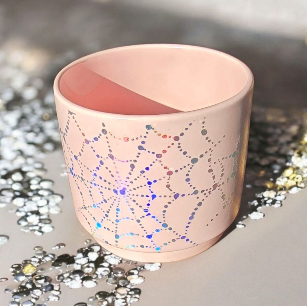 Holographic Pink Halloween Themed mug
